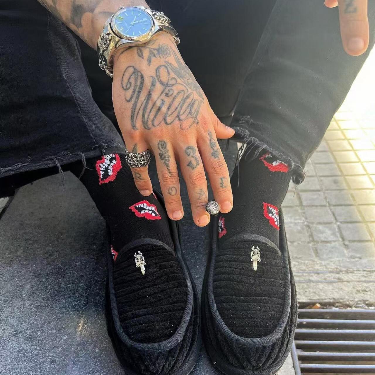 Dagger Loafer - Chorme 925 Silver Accent Black Corduroy Slip-On