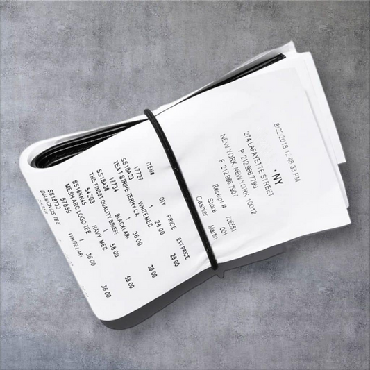 Margiela 24SS Custom Calfskin MM6 Wallet – Invoice Receipt Design Collab - White