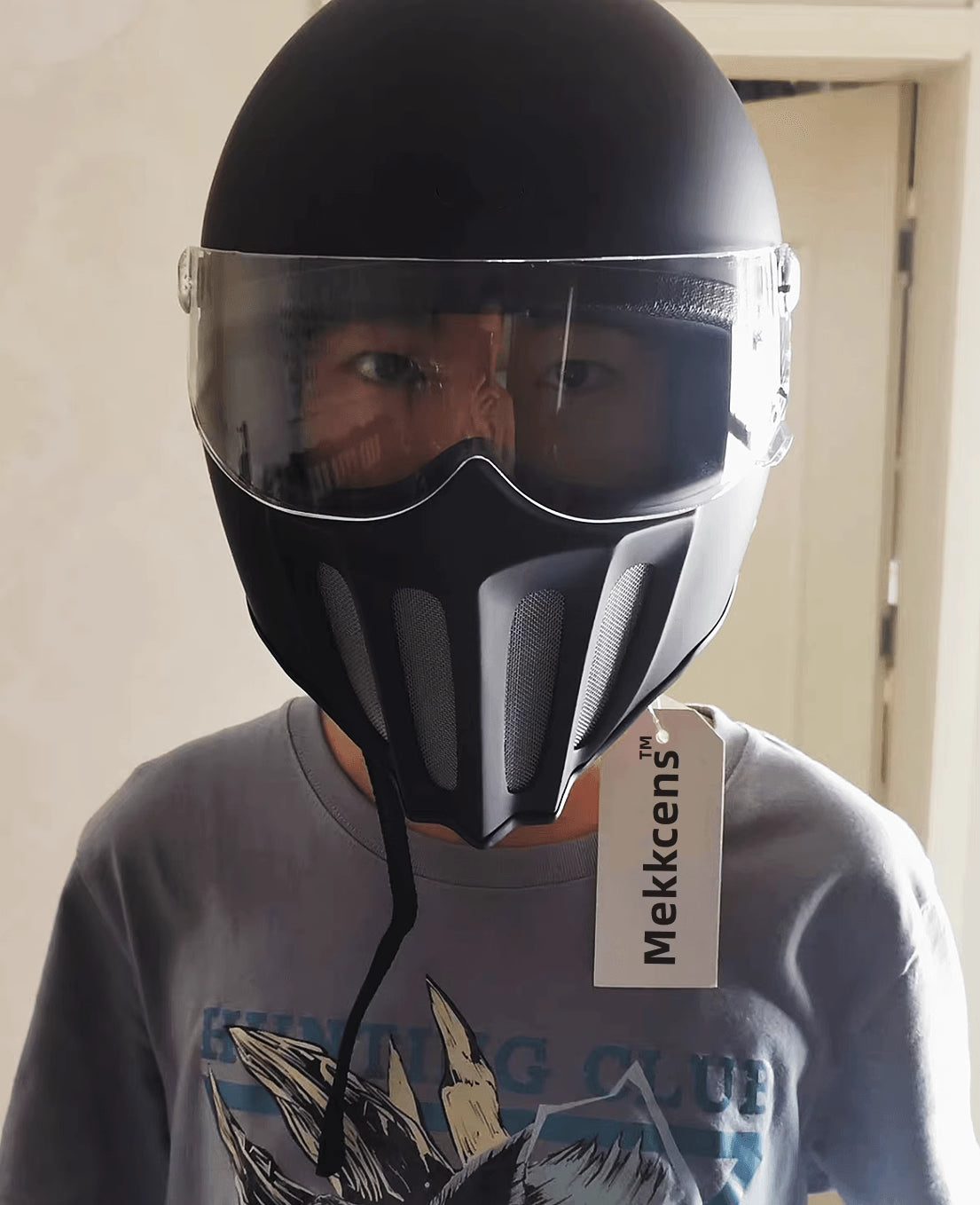 McKense Venom Anti-Fog Cruiser Motorcycle Helmet – Retro German Fiberglass Design