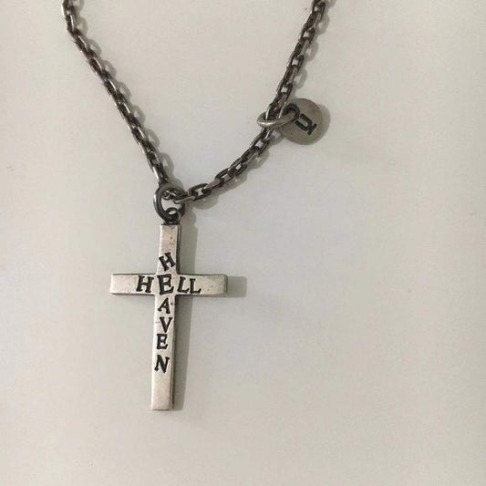 UNDERCOVER AW02 ’Witch’ Heaven/Hell Cross Pendant - 925 Silver ARCHIVE Necklace