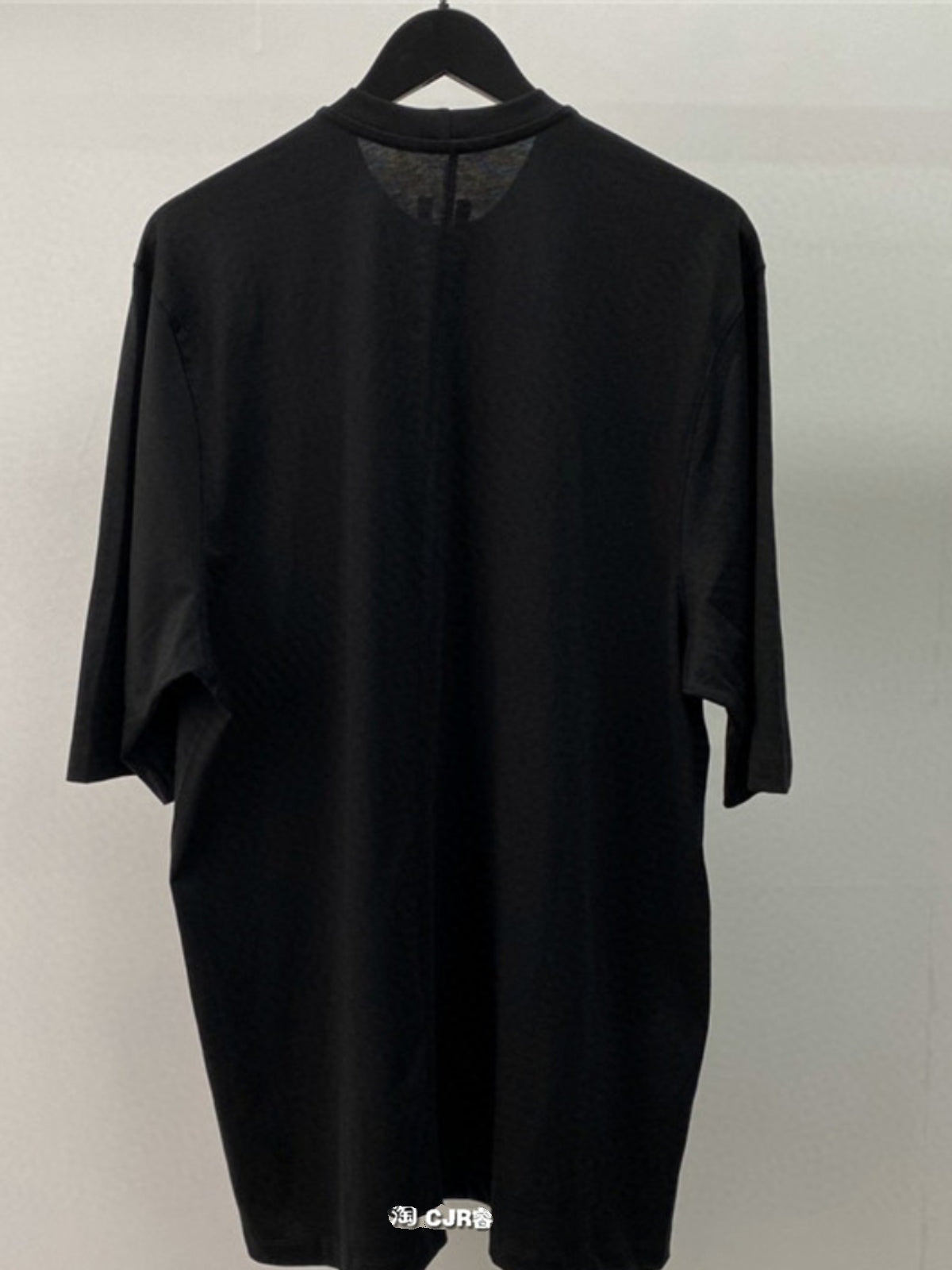 Dark Avant-garde Rick Owen Slogan RO Print Oversized Short Sleeve Tee