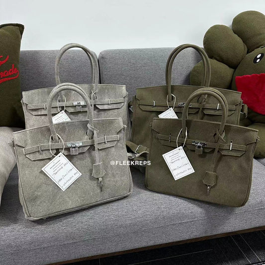 Remake Readymade Yuta Hosokawa Washed Canvas Birkin Bag - Large & Small Sizes