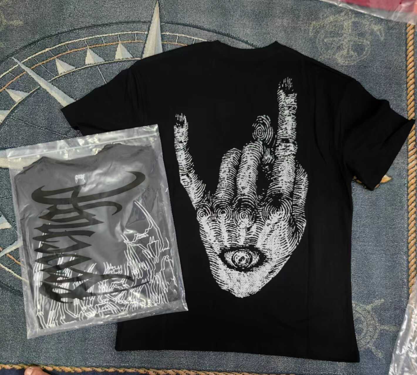 Revenge 24SS God’s Eye Puffy Print Short-Sleeve T-Shirt