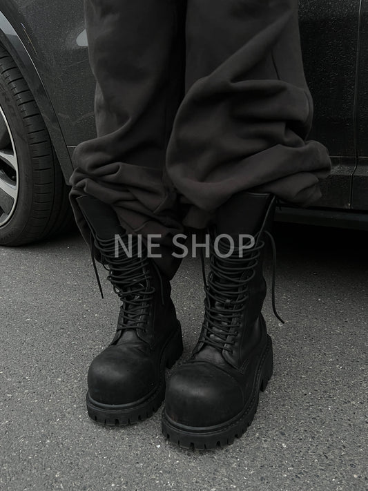 New 24FW Stomper Boots – Imported Vegetable-Tanned Tumbled Leather - Donclickin