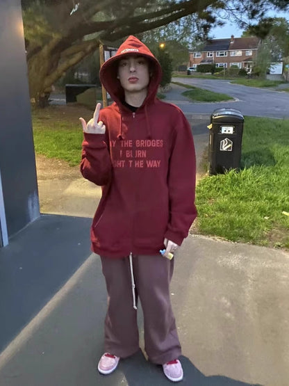 Revised VTM 17SS ’Bridges I Burn’ Zip Hoodie - Ultra Heavyweight Hoodie