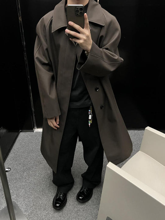 24FW Lemaire Wool Blend Coat – Heavyweight Raglan Long Trench