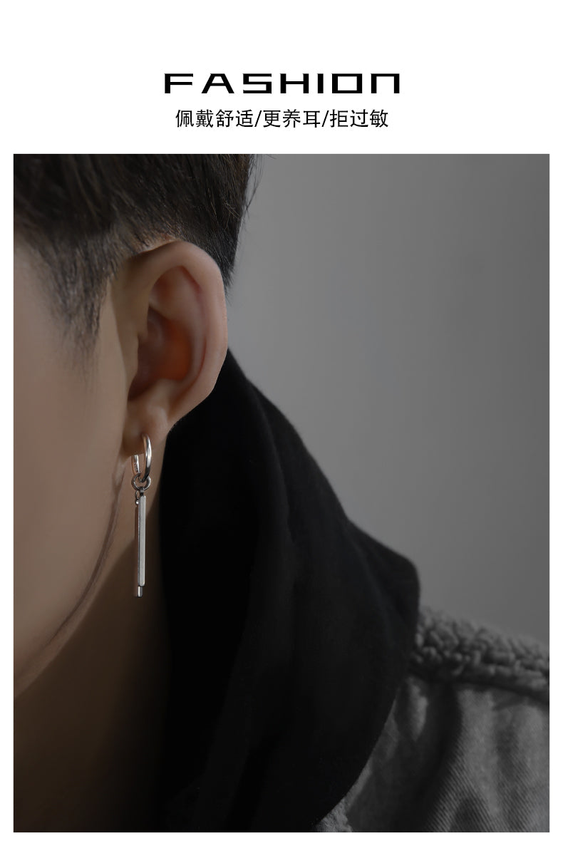 S925 Sterling Swagger: Zoro’s Silver Ear Stud for Men’s Samurai