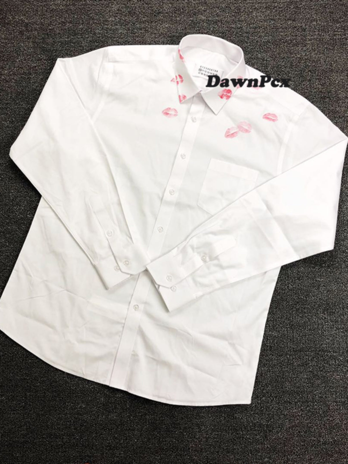 Maison Red Lips Print Shirt - Pure Cotton Margiela External Stitching