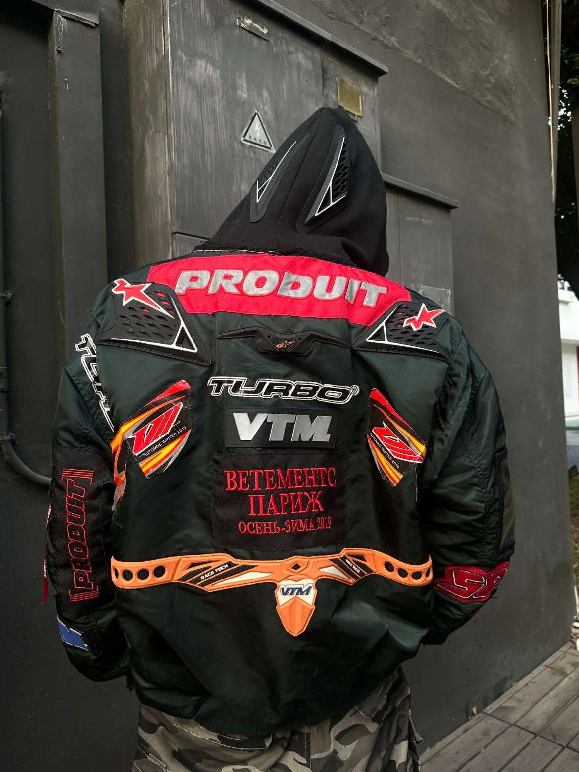 Revised Vetements x Alpha AW18 Racing Bomber Jacket - 3D Silicone 