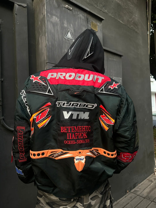 Revised Vetements x Alpha AW18 Racing Bomber Jacket - 3D Silicone 
