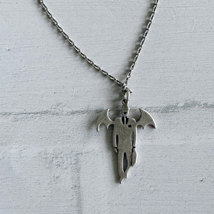 UNDERCOVER AW02 ’Vampire’ Pendant Necklace - 925 Silver Demon Talisman