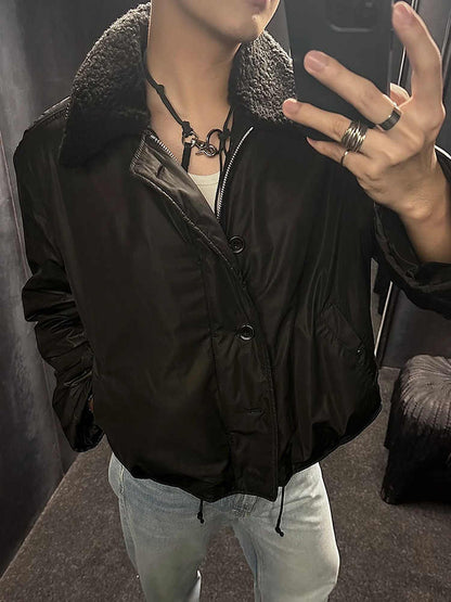 Our Legacy Plush Short Jacket Outerwear Faux Fur Collared Thickened