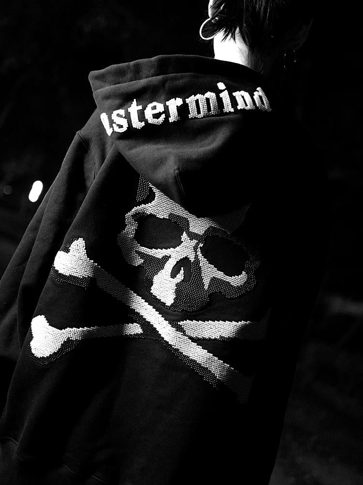 MASTERMIND Beaded Skull Zip-Up Hoodie - 580g Heavyweight - donclickin
