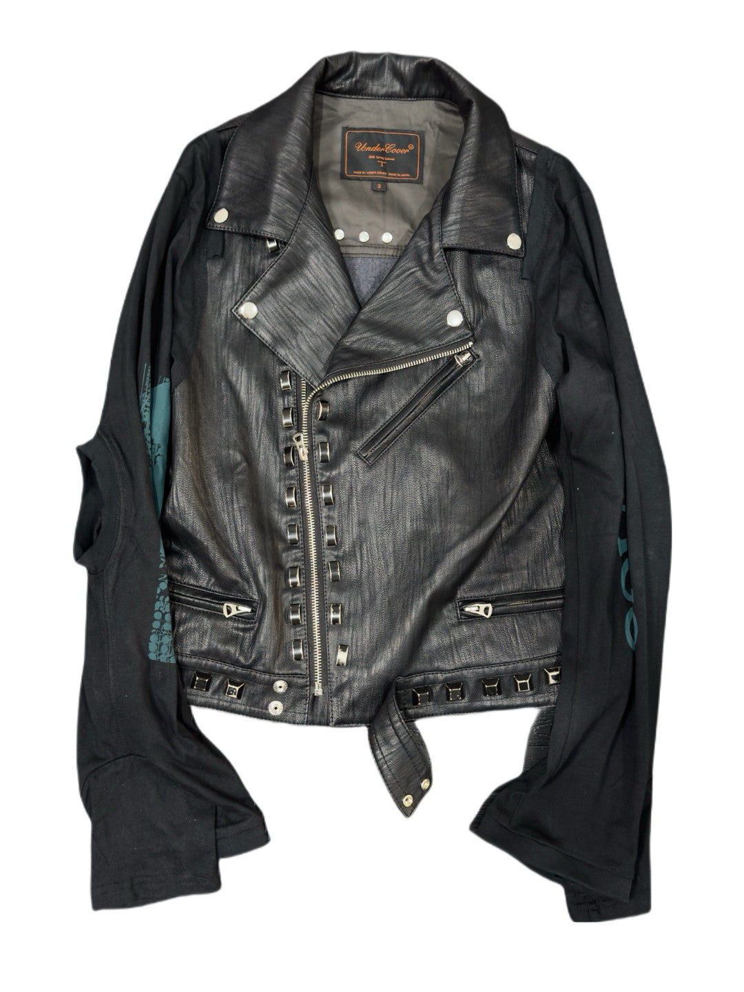 UNDERCOVER 06SS ’T’ Collection: Archive Studded Deconstructed Leather Jacket