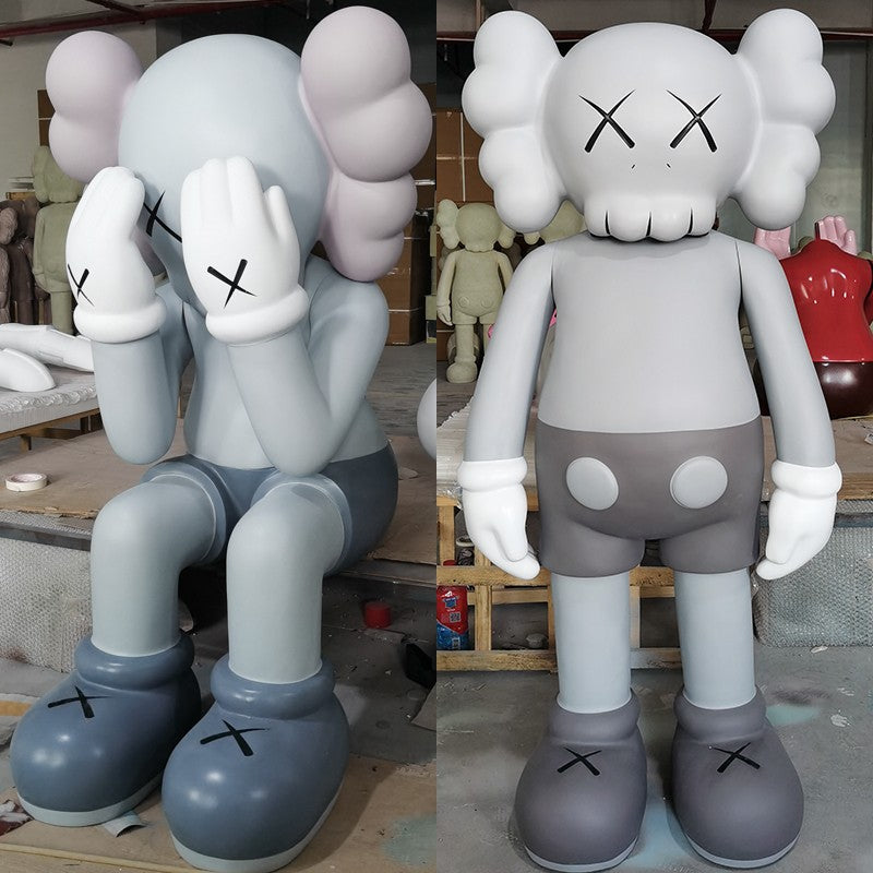 Giant Sitting Figures KAWS Companion Floor Statue - Hypebeast Room Decor - donclickin
