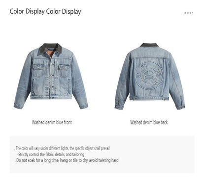 Stussy Embossed 8 ball Ｘ Levis Jacket Washed Denim Outerwear