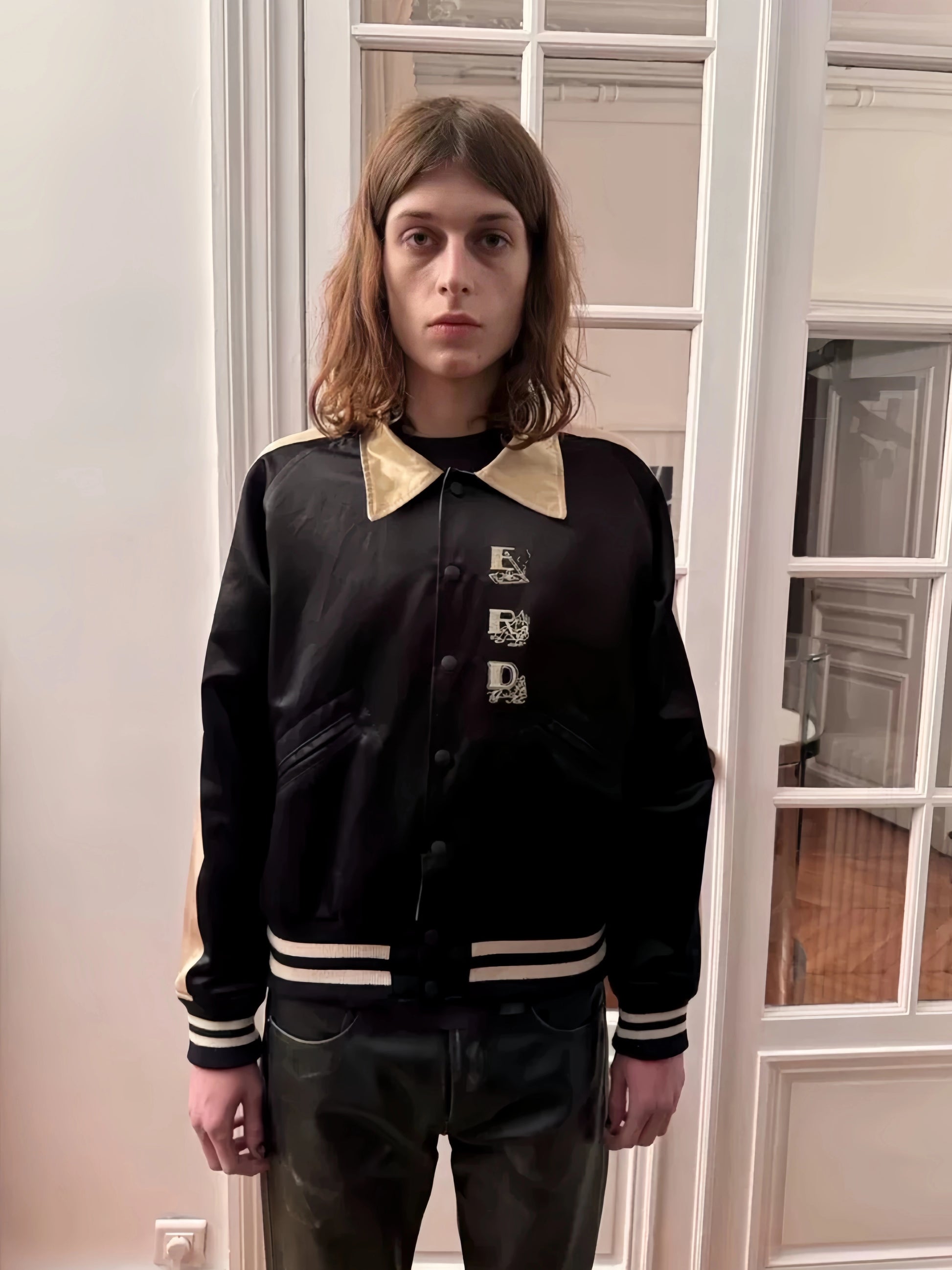ERD AW24 ’Opium Den’ Varsity Jacket - Silk Court Embroidery Baseball Coat