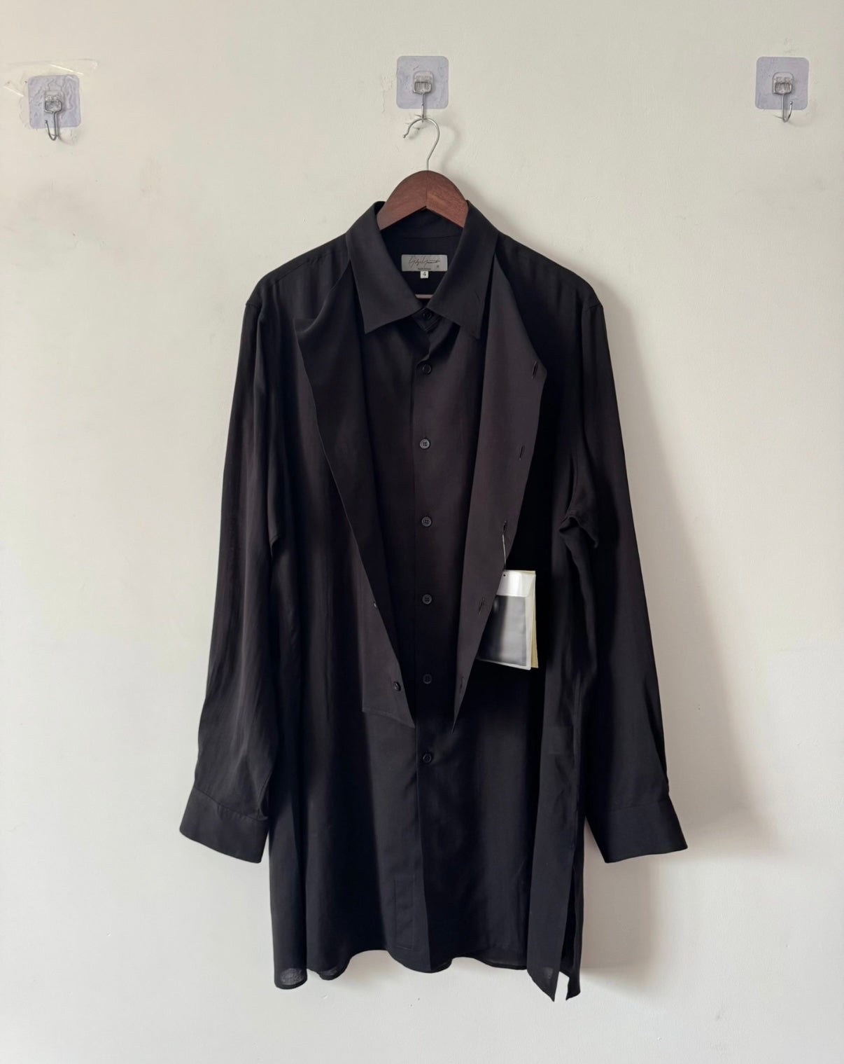 Yohji Darkwear Shirt - Double Placket Court Collar Blouse (Core Collection)