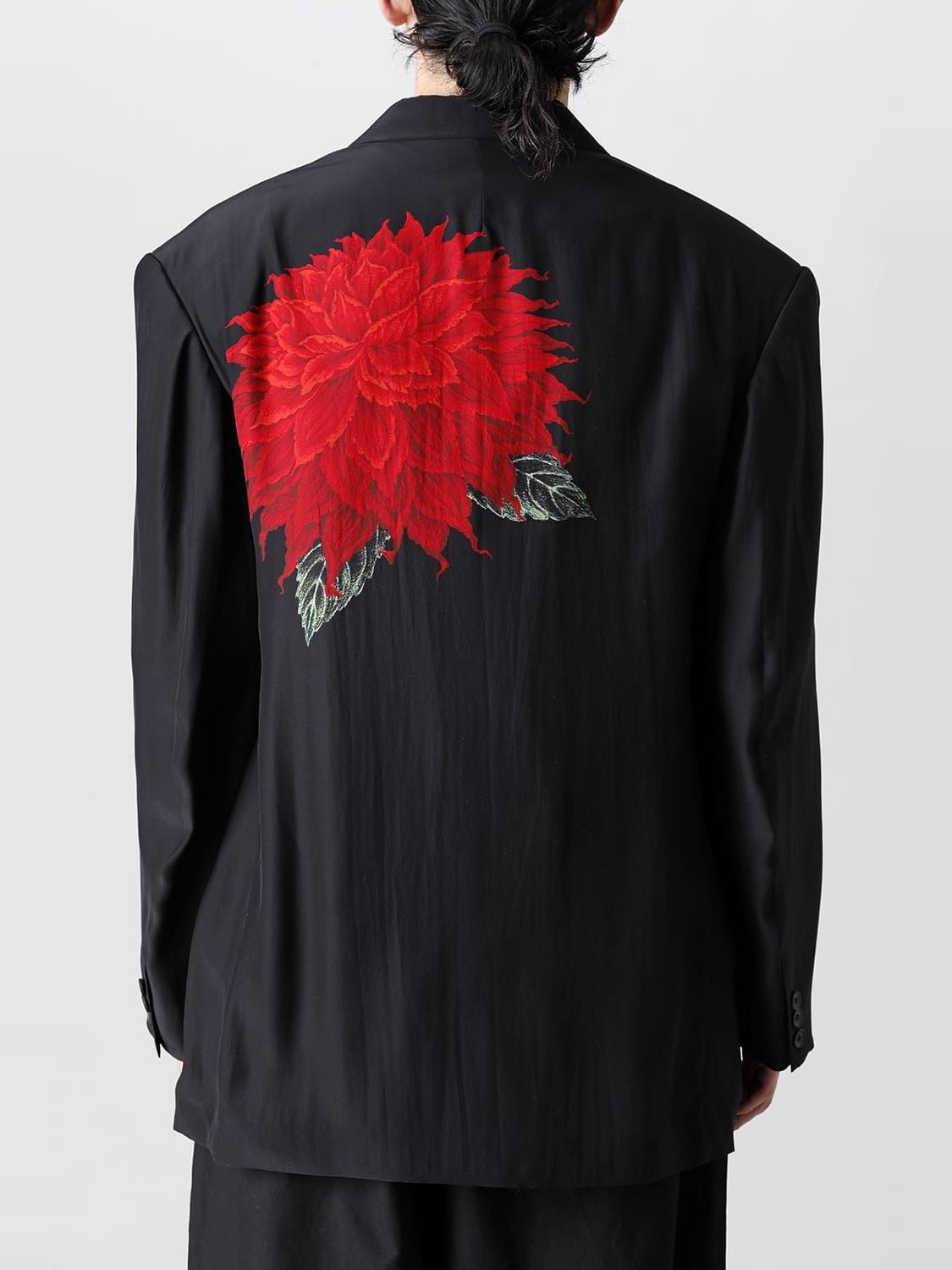 Yohji Dark Blazer – 22SS Red Dahlia Yamamoto Floral Jacket Couples