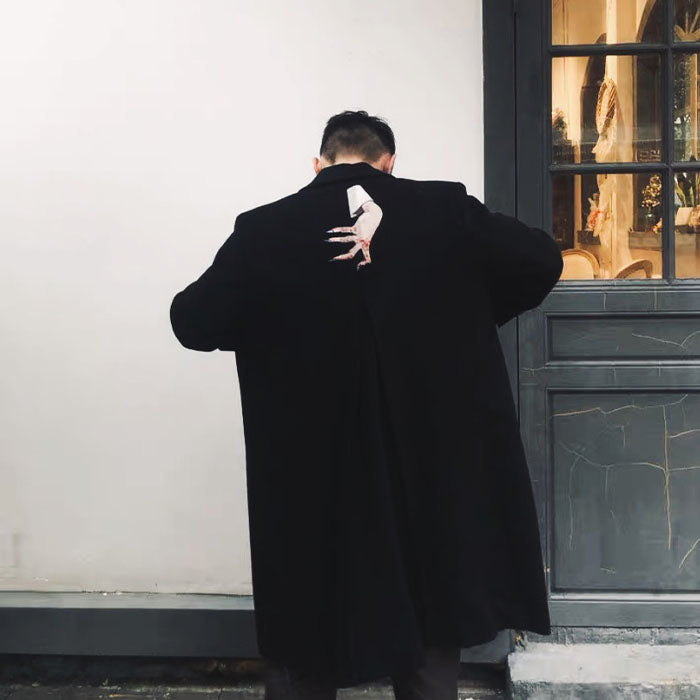 UNDERCOVER Takahashi UC15FW Ghost Hand Print -Dark Wool Coat Outerwear