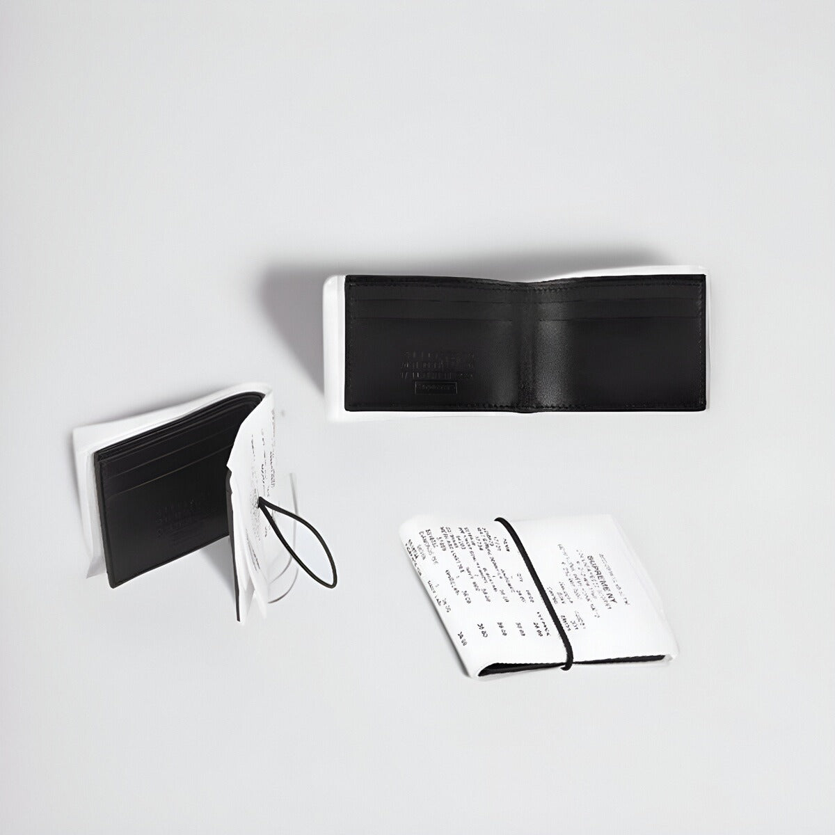 Margiela 24SS Custom Calfskin MM6 Wallet – Invoice Receipt Design Collab - White