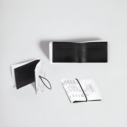 Margiela 24SS Custom Calfskin MM6 Wallet – Invoice Receipt Design Collab - White