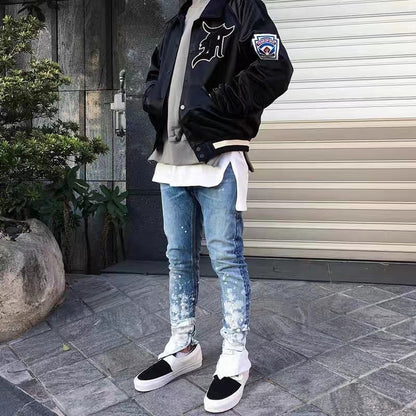 FOG Satin Manuel Bomber Jacket - Fifth Season Cropped Fit - donclickin