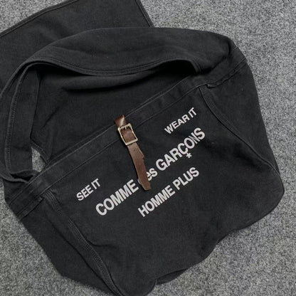 CDG Vintage Denim Hobo Bag Washed Distressed Canvas Crossbody Bag - Order with colors