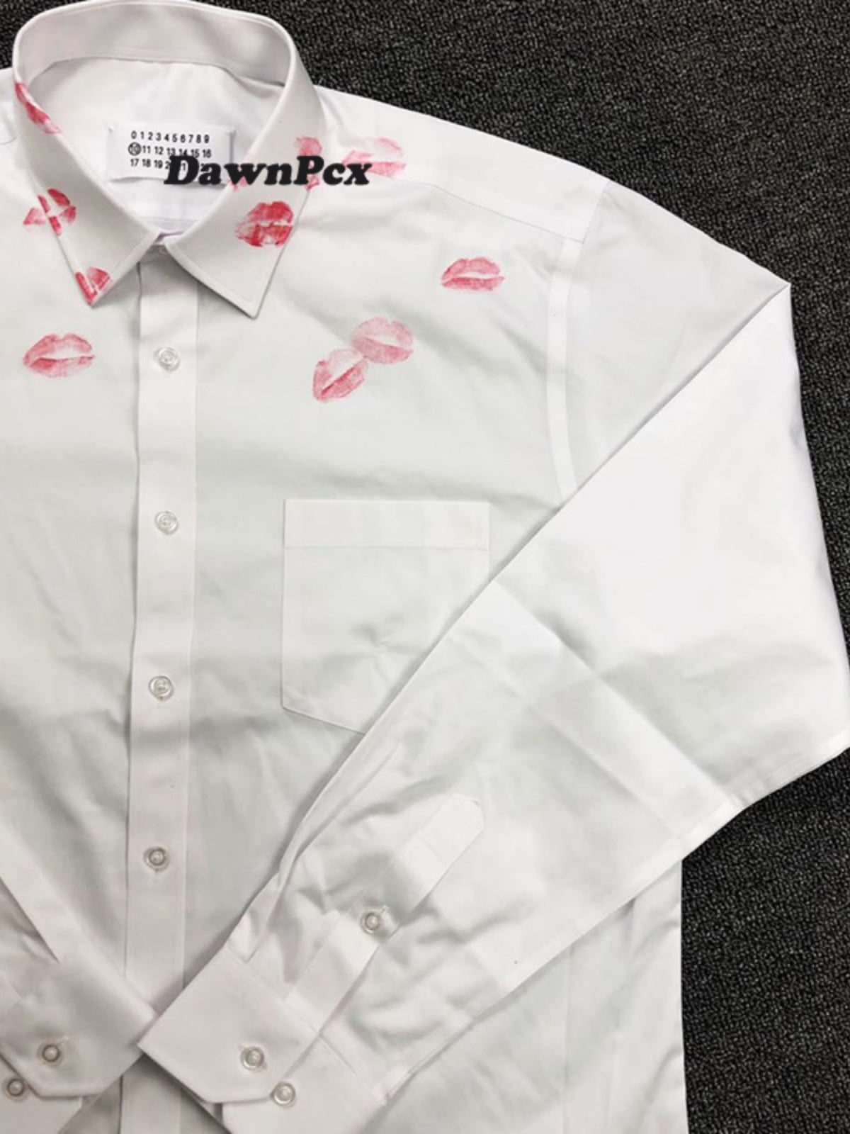 Maison Red Lips Print Shirt - Pure Cotton Margiela External Stitching