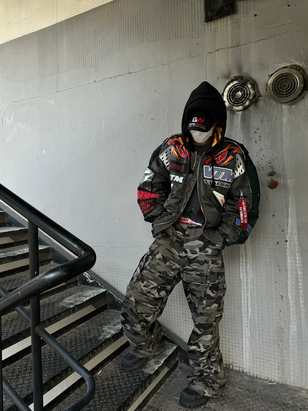 Revised Vetements x Alpha AW18 Racing Bomber Jacket - 3D Silicone 