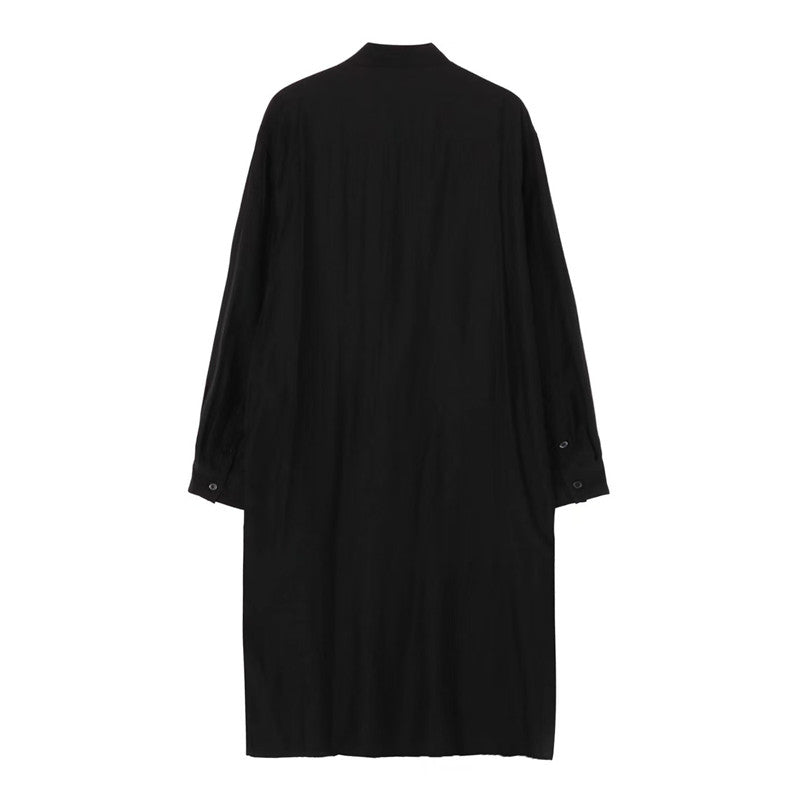 Yohji Portrait Print Shirt - Oversized Longline Designer Unisex Blouse