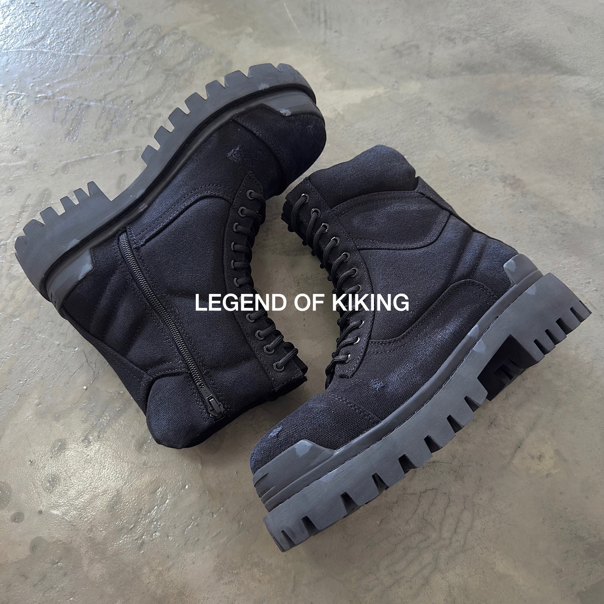 DEMNA Runway Distressed Handmade Parisian Ankle Combat Martin Boots
