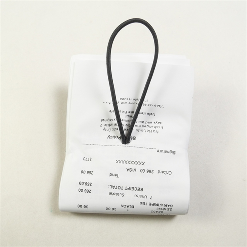 Margiela 24SS Custom Calfskin MM6 Wallet – Invoice Receipt Design Collab - White
