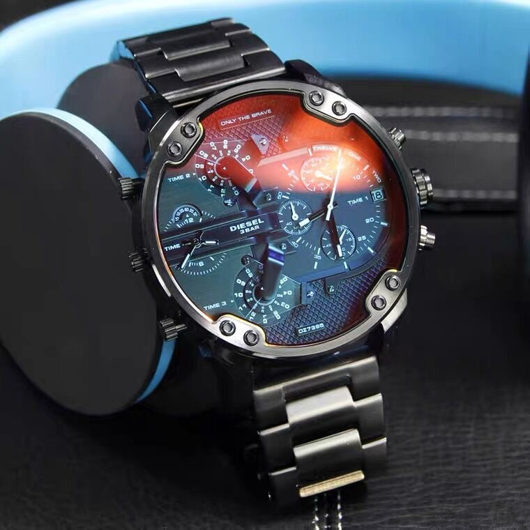 Diesel DZ7395 Chameleon Large Dial Quartz Chronograph Watch Polarized Men Watch - Order with colors