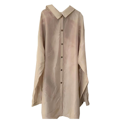 donclickin Yohji Uchida Suzuran ’Sun Child’ Print Shirt - Reversible Silk Blouse