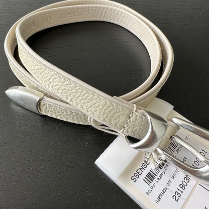Our Legacy Vintage Commute Belt Calfskin Leather Metal Buckle