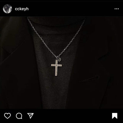 UNDERCOVER AW02 ’Witch’ Heaven/Hell Cross Pendant - 925 Silver ARCHIVE Necklace