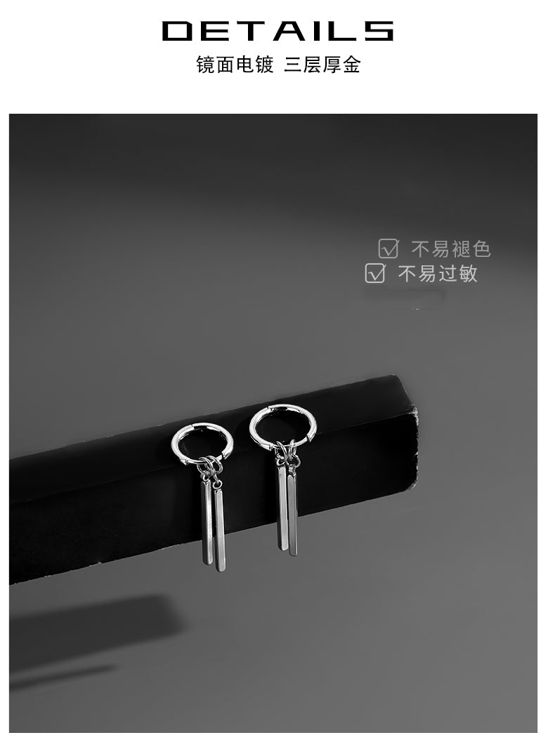 S925 Sterling Swagger: Zoro’s Silver Ear Stud for Men’s Samurai