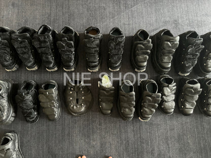 Y2K Collab vetements Punk Metal Chunky Platform Shoes - Pony Hair Vers