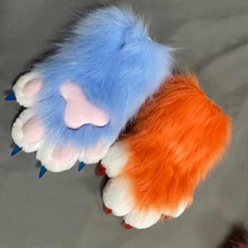 Furry Beast Claw Colored Beast Costume Claw Gloves Gloves Plush Fursuit Cosplay - Order with colors