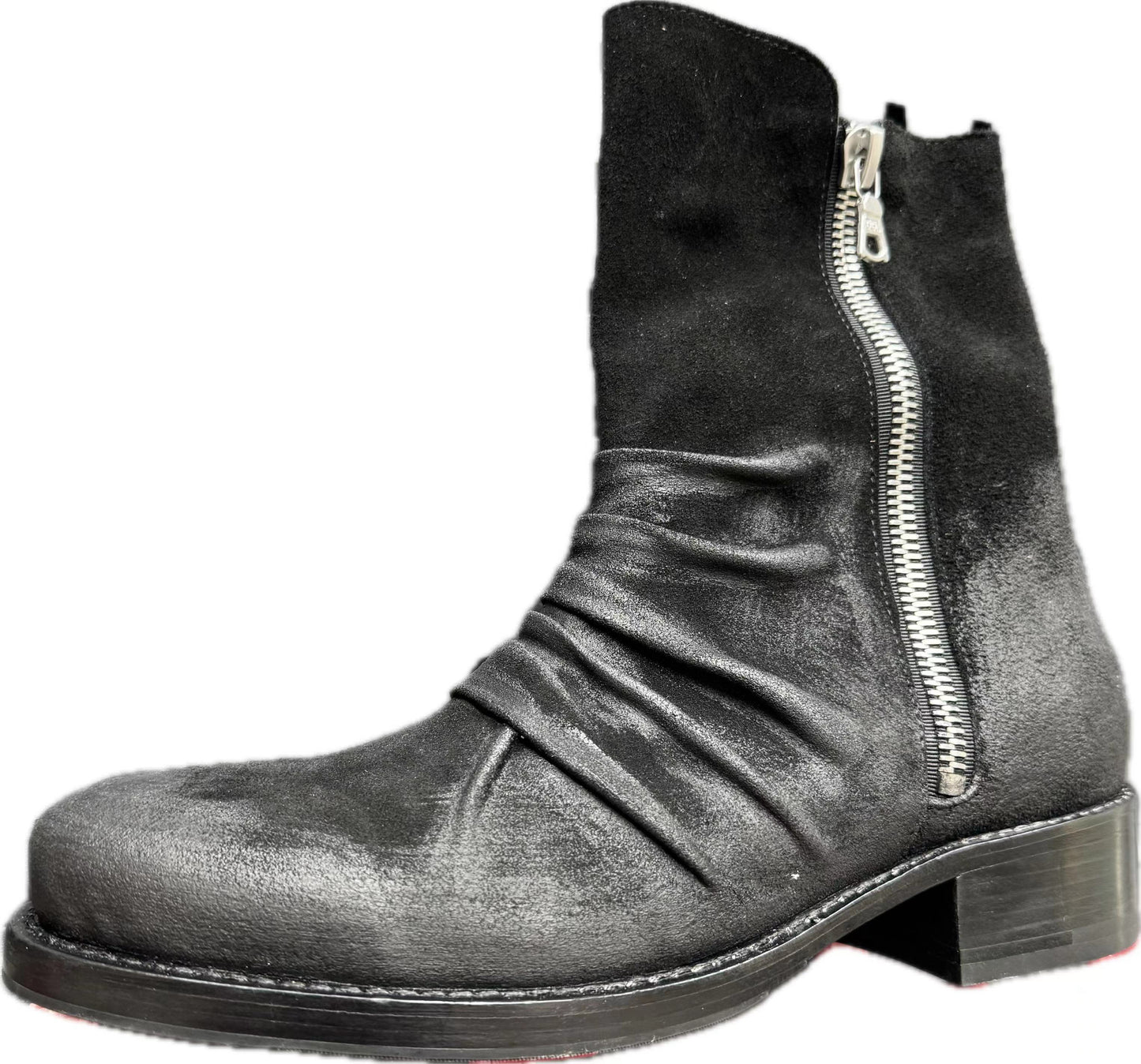 AMIRI 16OG Crinkled Chelsea Boots -Distressed Leather Ankle Boots