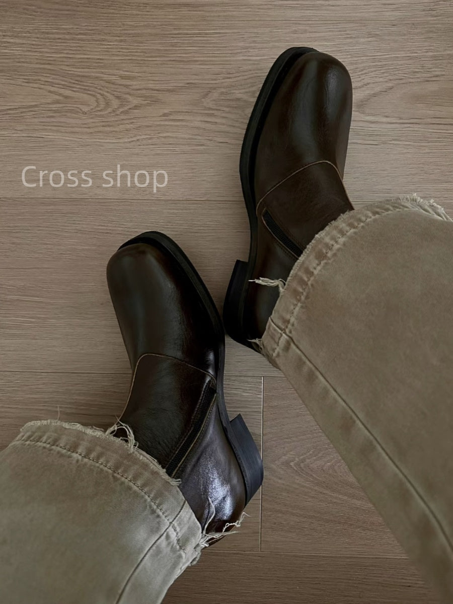 Our Legacy ’Camion’ Style Boots - Brown Leather Mid-Calf Chelsea