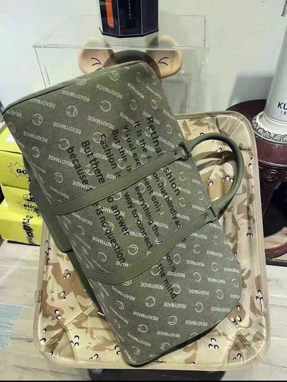 Edison Chen x Readymade Army Canvas Large Bucket Bag Travel & Crossbody Gym - Green