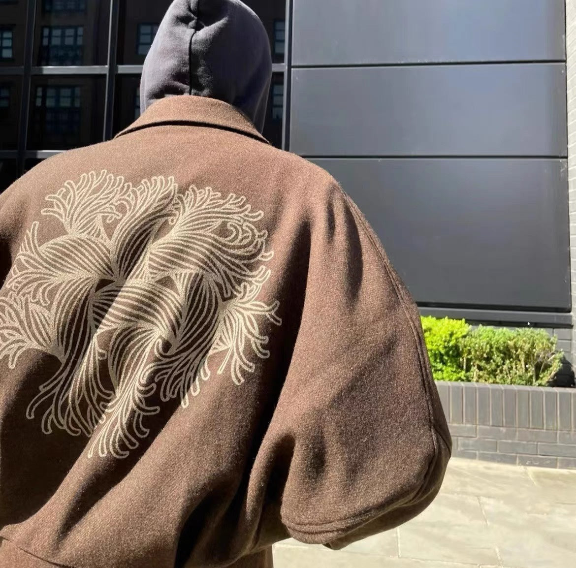 Nemeth Rope-Knit Back Wool Jacket - Curved Blade Design Coat