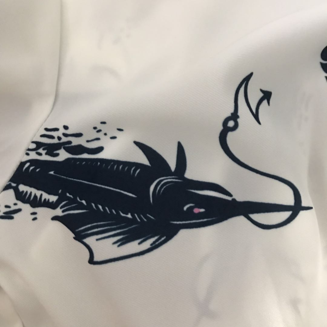 Neighborhood 20SS Hawaiian Swordfish Shirt Long Sleeve Open-Front Loose
