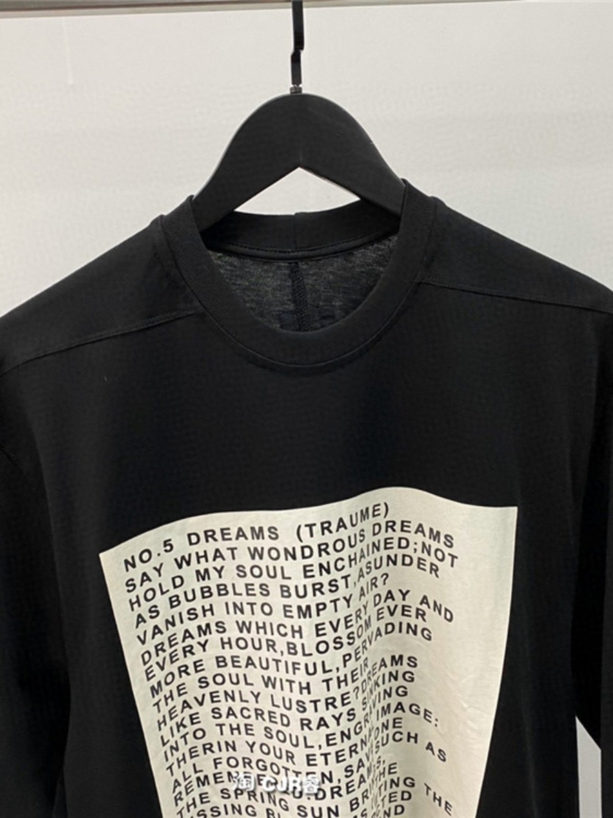 Dark Avant-garde Rick Owen Slogan RO Print Oversized Short Sleeve Tee