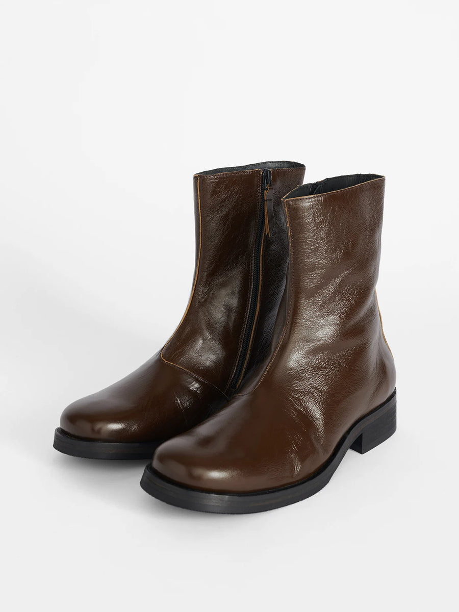Our Legacy ’Camion’ Style Boots - Brown Leather Mid-Calf Chelsea