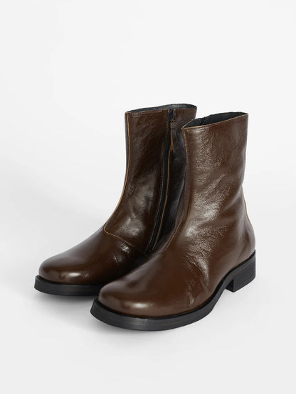 Our Legacy ’Camion’ Style Boots - Brown Leather Mid-Calf Chelsea