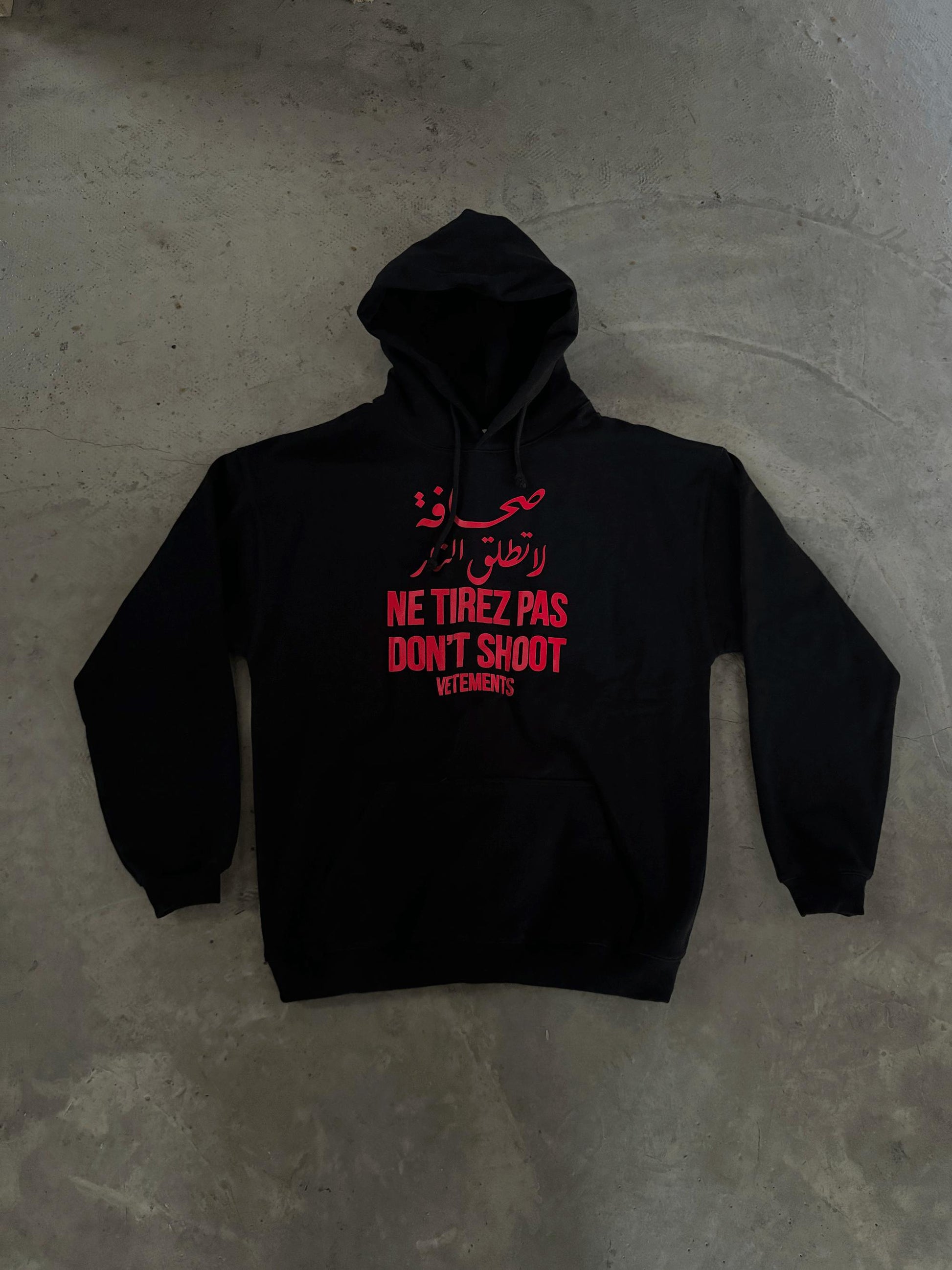 VTM ’Don’t Shoot’ Hoodie – Anti-War Theme Heavyweight Embroidered