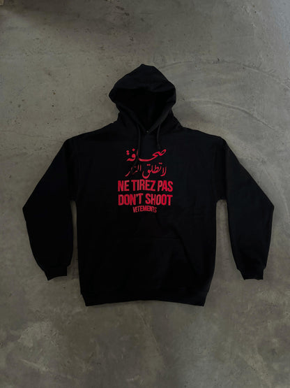 VTM ’Don’t Shoot’ Hoodie – Anti-War Theme Heavyweight Embroidered